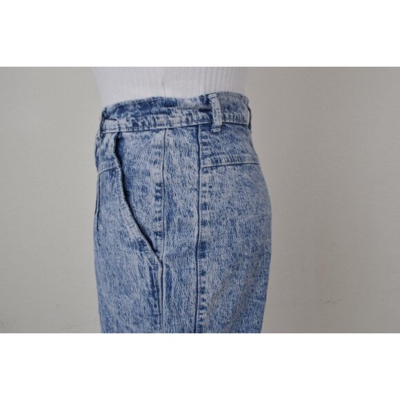 Vintage 90s High Waisted Acid Wash Tapered Jeans by CHIC | 26‎ waist - Picture 9 of 10